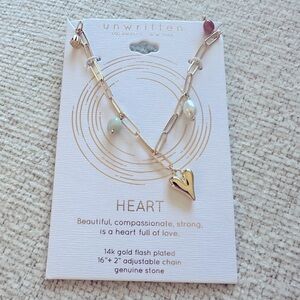 Gold Heart Necklace-NWT